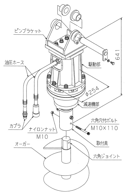 搭載型油圧オーガーAG－200001