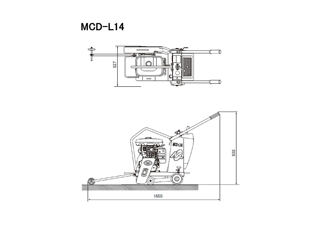 最高級のスーパー JB Tool 直送品 三笠 コンクリートカッター MCD-L14H