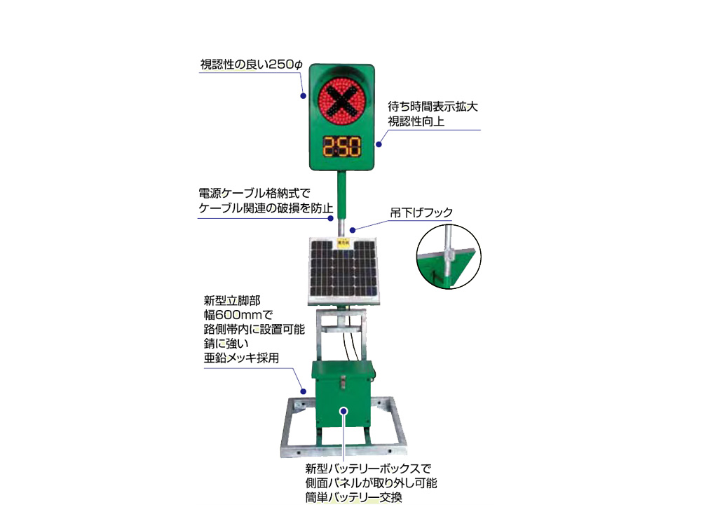 GPSソーラー信号機　CGS225BS01