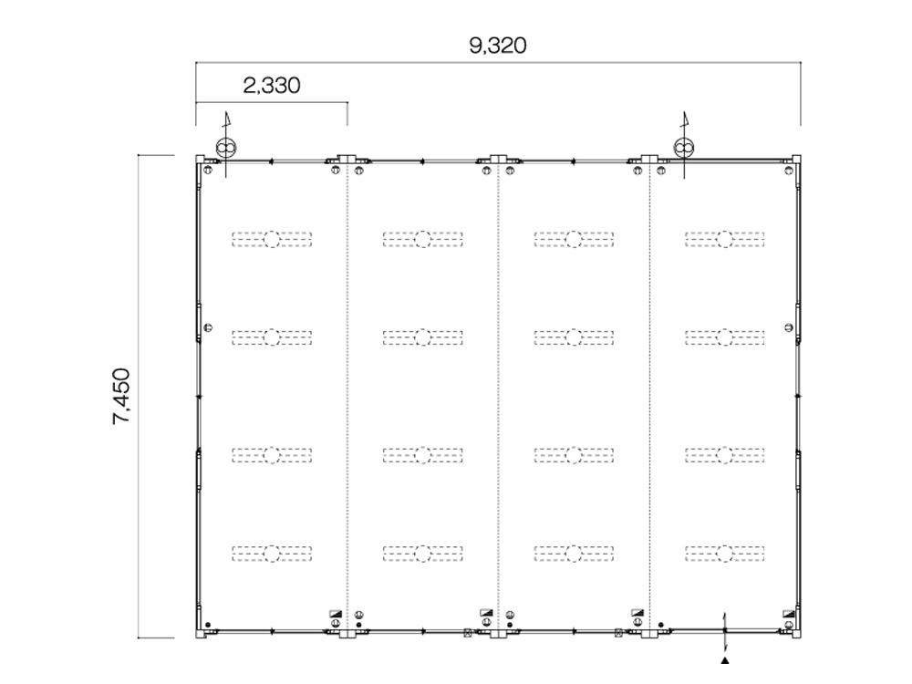 ユニットハウス　連棟タイプ　HP7401