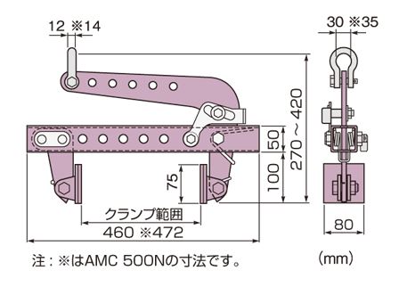 歩車道ブロック吊クランプ　AMC250N02