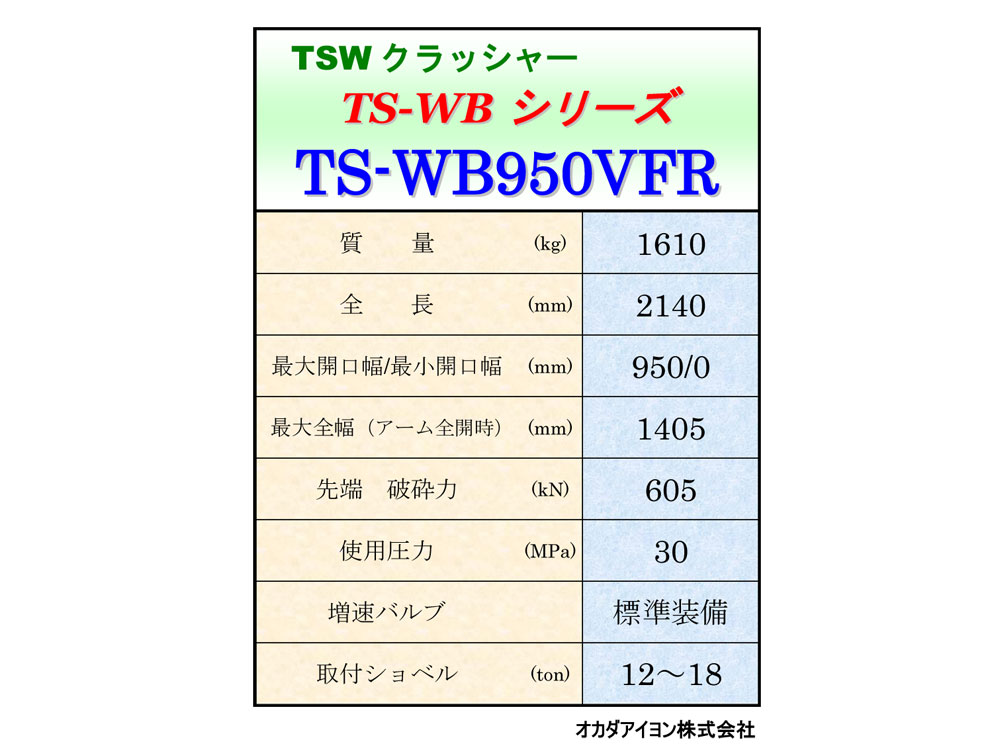 120・ハイリフト兼用大割機　TS-WB950V　サイレントクラッシャー　最大開口幅950mm02