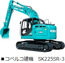油圧ショベル ZX225US SK225SR 後方小旋回 （0.7m3クラス