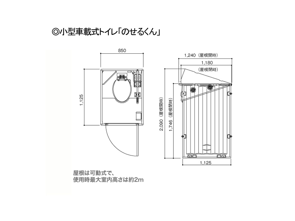 小型車載式トイレ搭載軽トラック03